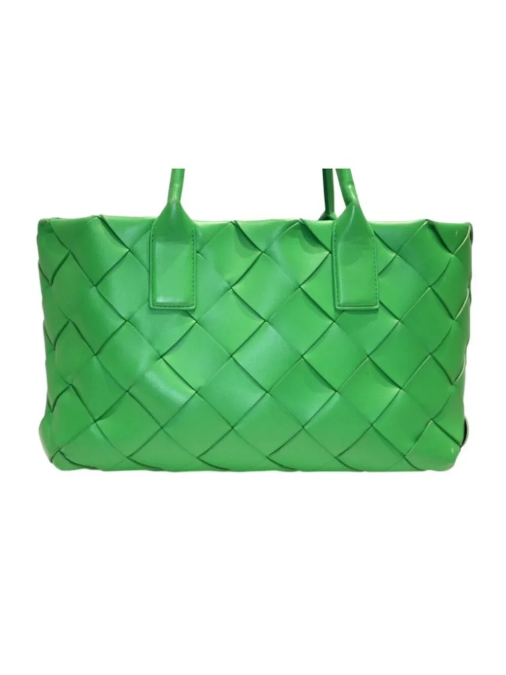 Bottega Veneta Intrecciato Handbag Green Calfskin Gold